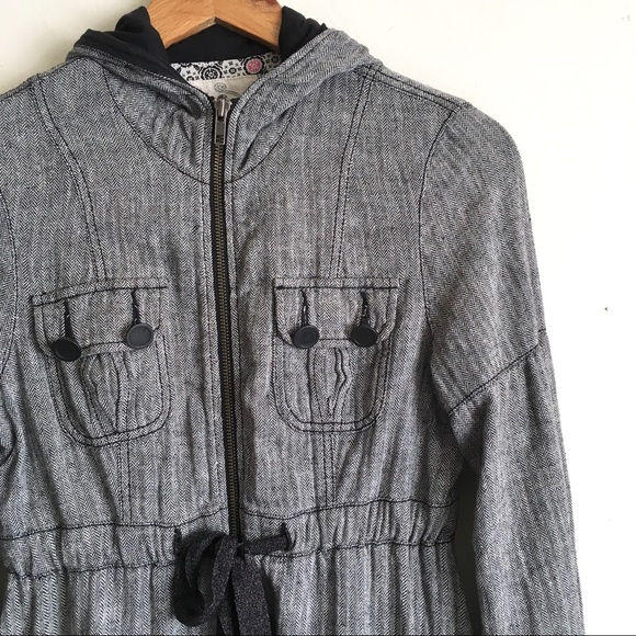 Free People Herringbone Linen Coat - Picture 3 of 8